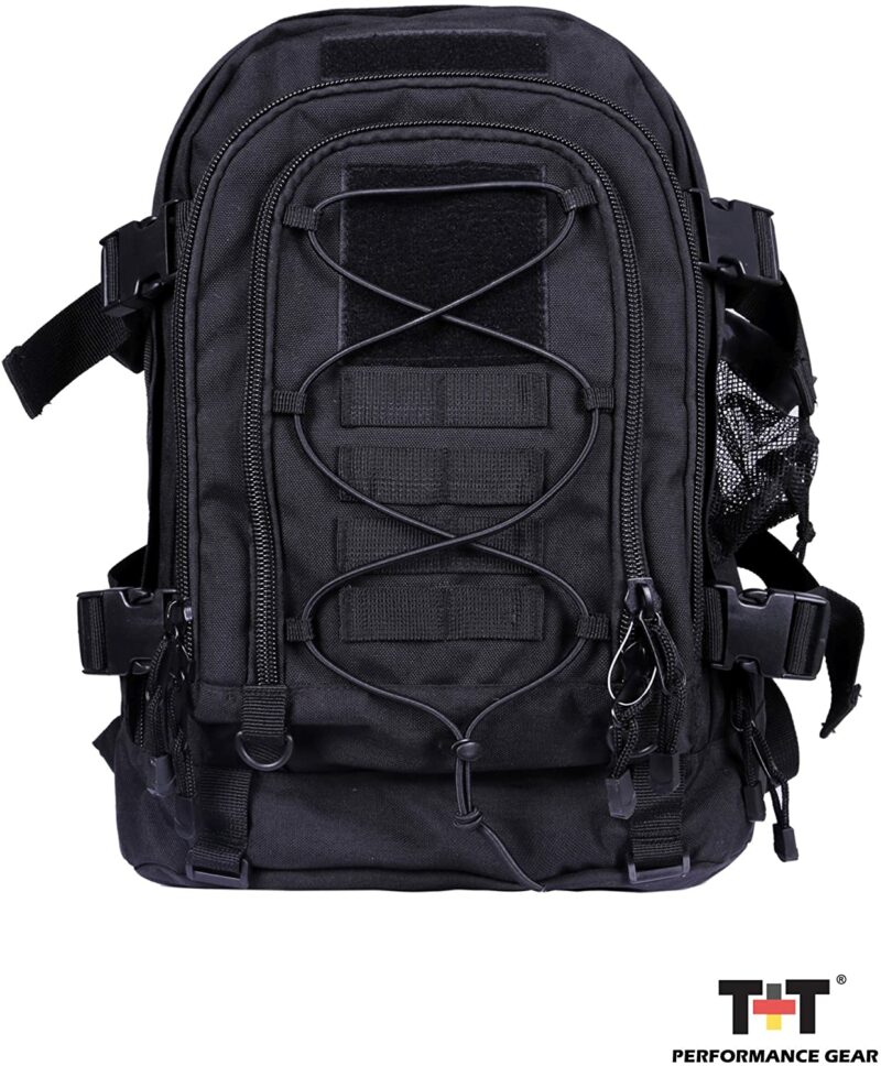 Erweiterbarer Schwarzer Rucksack (39 - 64 Liter Volumen) – Bild 2