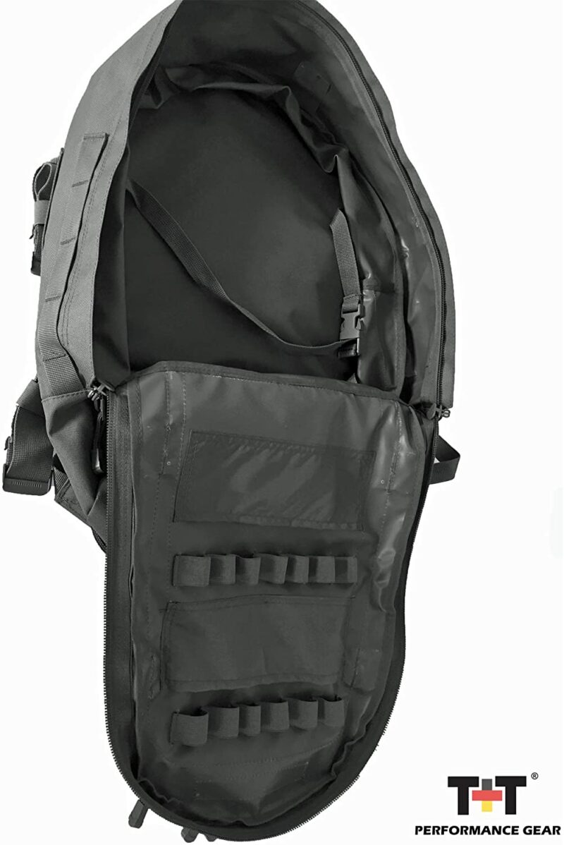 Erweiterbarer Schwarzer Rucksack (39 - 64 Liter Volumen) – Bild 7