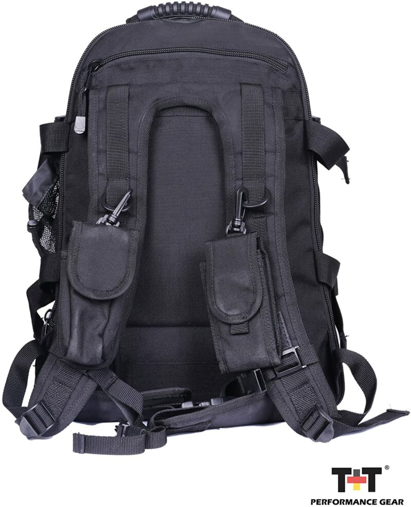 Erweiterbarer Schwarzer Rucksack (39 - 64 Liter Volumen) – Bild 4