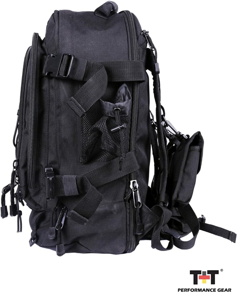 Erweiterbarer Schwarzer Rucksack (39 - 64 Liter Volumen) – Bild 3