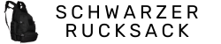 Schwarzer Rucksack Logo