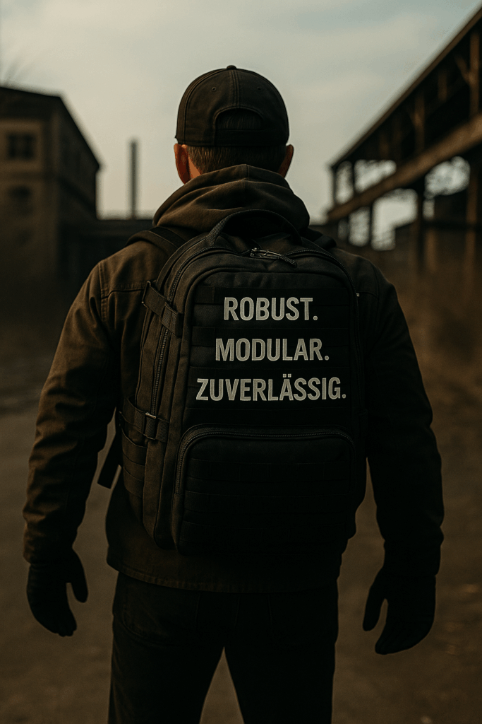 Über Schwarzer Rucksack